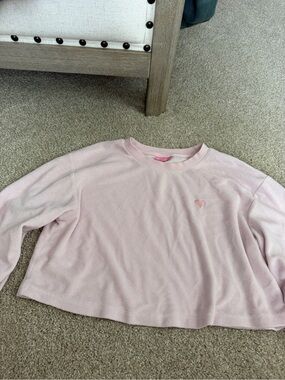 Stoney Clover Lane x Target Light Pink terry cloth cropped long sleeve
